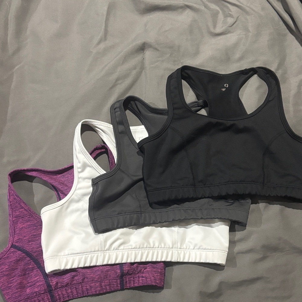 BCG Kids Sports Bras - Black, White, Gray, Purple